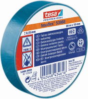 Стрічка для електроізоляції 7000V ELECTRICAL TAPE Синя 20м х19мм ТМ "TESA" 200/10