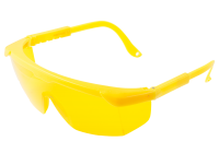 Окуляри захисні з регульованими дужками, жовті 