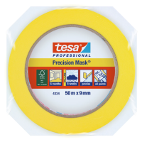 Малярна стрічка для чітких країв PLUS 50м х 9мм жовта ТМ "TESA" 96/1