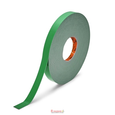 Спінена двостороння стрічка Преміум (зел. лайн.) 19мм*5м "Woffmann"