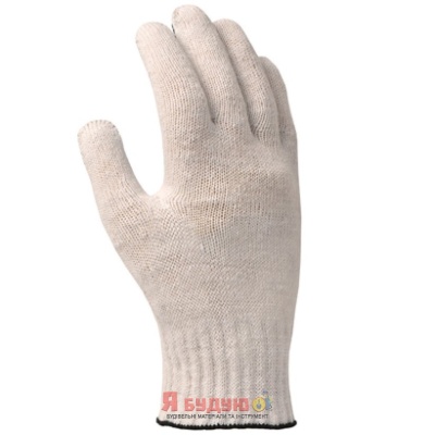 Рукавиці трикотажні робочі білі з чорним ПВХ Універсал 10 клас арт.10318