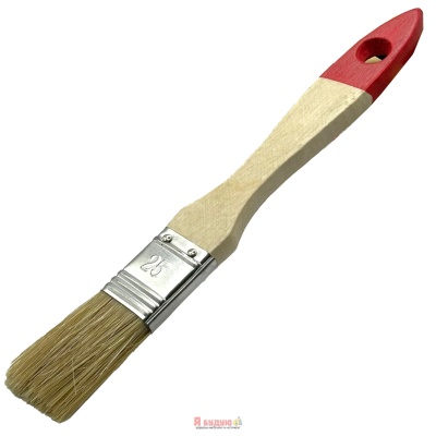 Пензель плоский 1" дерево/лак ручка STANDART "WoffMann professional tools"(12шт/уп)