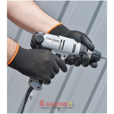 Рукавиці трикотажні  EXTRAGRAB чорні з латексним покриттям, неповний облив  розмір 10 арт.4190