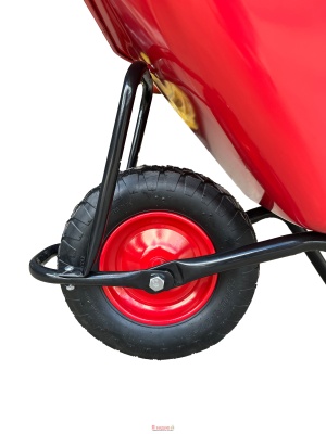 Тачка 1-о колесна d400мм 100л 180кг оцин (буд. проф.) ПНЕВМО КОЛЕСО 4.00-8A RED/BLACK ТМ "BULID"