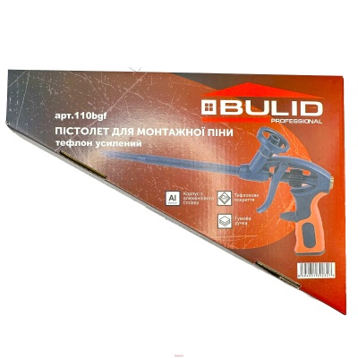 Пістолет для монтажної піни Тефлон усилений ТМ «BULID»