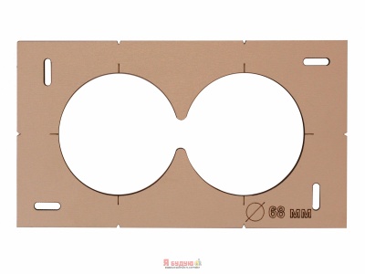 Шаблон під розетку 2шт (дерево)