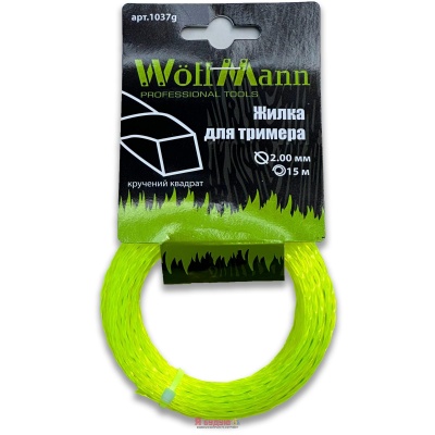 Жилка для тримера "Кручений квадрат" 3.00мм 15м ТМ «WoffMann»