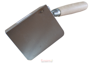 Кельма кутова нержавіюча внутрішня 120х75мм ручка Дерев'яна 
