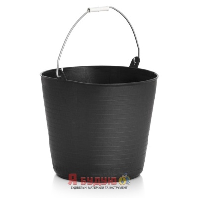 Відро Будівельне еластичне 26л Чорне Іспанія "WoffMann" 