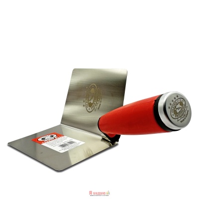 Кельма нержав. сталь 110х120х0,5мм (кут 110°) для внутр. кутів ручка з молотком Двохкомпон. OLEJNIK