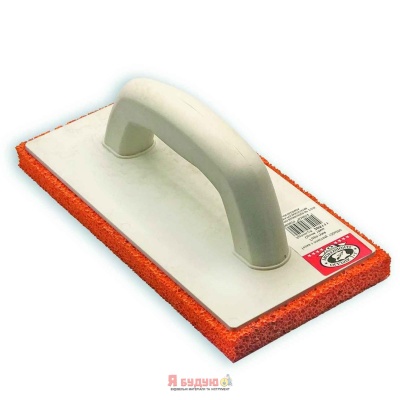 Терка з пластику 130x280мм ABS Гідро-гума 18мм оранжева OLEJNIK