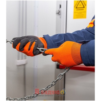 Рукавиці трикотажні  EXTRAGRAB помаранчеві з латексним покриттям, неповний облив, розмір 10 арт.4196