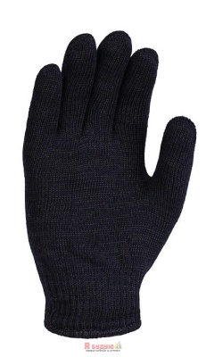 Рукавиці трикотажні зимові, жіночі чорні арт.4351