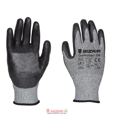 Рукавички CutProtec GB/антипоріз трикотажні сірі з поліурет. покр. неповний облив розм.10 арт.34010