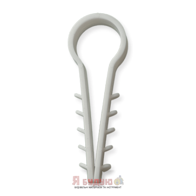 Дюбель-хомут (д 16мм) круглий білий (мішок)б/с (пач. 50 шт.)"WoffMann"