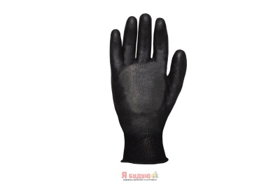 Рукавички MicroFlex PB трикотажні чорні з поліуретановим покриттям неповний облив розм.11 арт.34008