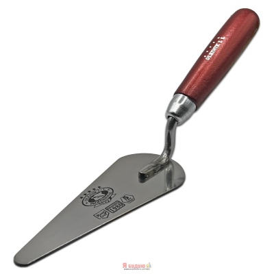 Кельма нержавіюча сталь "котячий язик" 160мм ручка Дерев'яна OLEJNIK