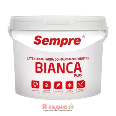 SEMPRE BIANCA PLUS Латексна інтер'єрна фарба 10л	