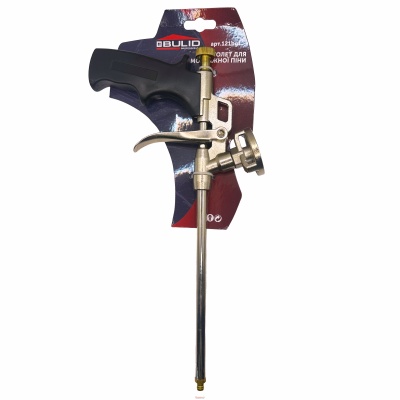 Пістолет для монтажної піни з алюмінієвим корпусом, металевий курок ТМ «BULID»