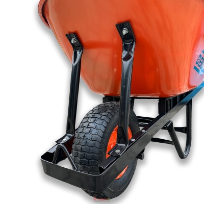 Тачка 1-о колесна d400мм 120л 240кг оцин(буд. проф)ПНЕВМО КОЛЕСО 6.50-8 ORANGE/BLACK STRONG ТМ"BULID