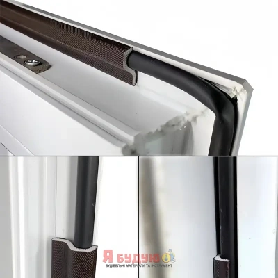 Ущільнювач поліуретановий "S" 10х22 100м Чорний (для пластикових вікон)