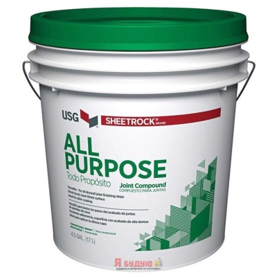ALL Універсальна готова суміш для швів гіпсокартону 17л Легка SHEETROCK