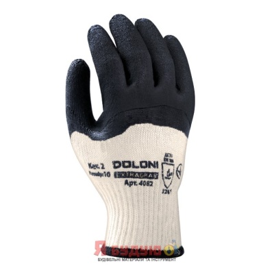 Рукавиці трикотажні  EXTRAGRAB білі з латексним покриттям 3/4 облив, розмір 10 арт. 4082