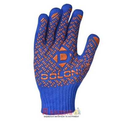 Рукавиці трикотажні сині з ПВХ Універсал плюс 10 клас арт.4450
