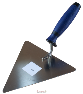 Кельма трикутна нержавіюча 200мм ручка Гумова "WoffMann" 