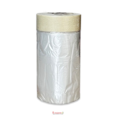 Плівка захисна з клейкою стрічкою 9mic X 0.55m X 25m Neutral для внутрішніх робіт "WoffMann"