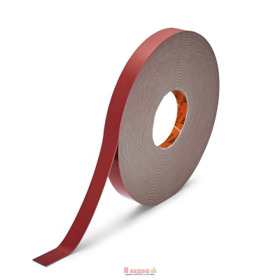 Спінена двостороння стрічка Преміум (черв. лайн.) 15мм*10м "Woffmann"