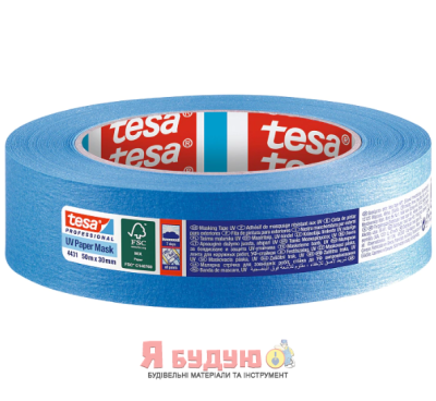 Малярна стрічка UV 50м х 30мм синя ТМ "TESA" 60/10