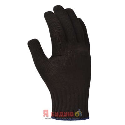 Рукавиці трикотажні з ПВХ малюнком Універсал чорні арт.667