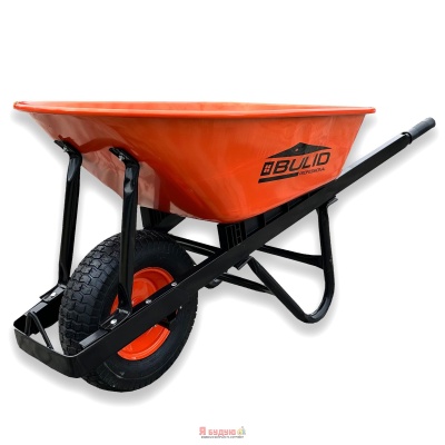 Тачка 1-о колесна d400мм 120л 240кг оцин(буд. проф)ПНЕВМО КОЛЕСО 6.50-8 ORANGE/BLACK STRONG ТМ"BULID