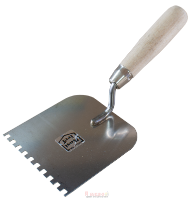 Кельма штукатурна 120мм зуб 6х6мм попереду