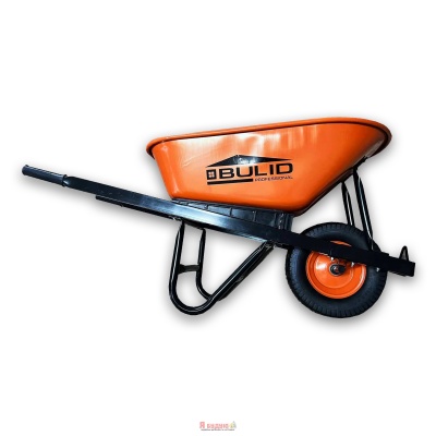 Тачка 1-о колесна d400мм 120л 240кг оцин(буд. проф)ПНЕВМО КОЛЕСО 6.50-8 ORANGE/BLACK STRONG ТМ"BULID