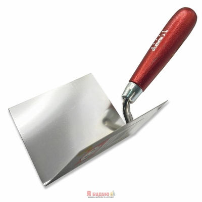 Кельма нержавіюча сталь штукатурна 75х110мм внутрішня ручка Дерев'яна OLEJNIK