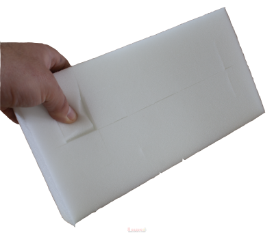 Терка з пластику 130x270мм товста губка різана 40 мм "WoffMann" (штрих-код)