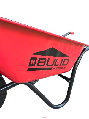 Тачка 1-о колесна d400мм 100л 180кг оцин (буд. проф.) ПНЕВМО КОЛЕСО 4.00-8A RED/BLACK ТМ "BULID"