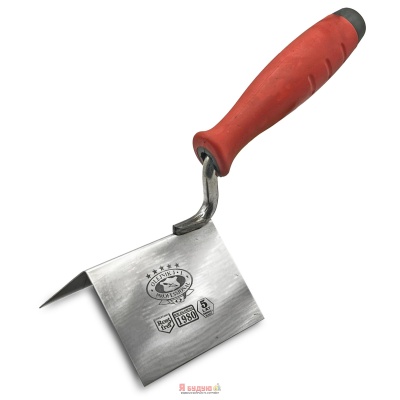 Кельма нержавіюча сталь кутова 60х80мм зовнішня ручка Двохкомпонентна OLEJNIK