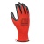 Рукавиці трикотажні D-OIL червоні з нітриловим покритям, неповний облив, чорний роз. 10 арт.4586