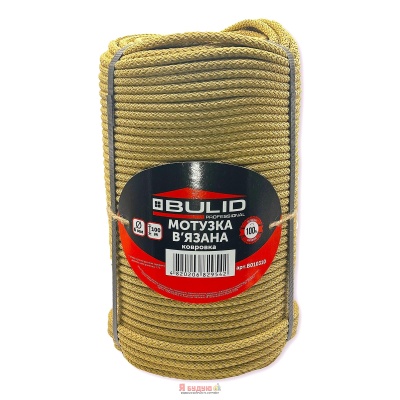 Мотузка в'язана 6мм 100м ковровка TM "BULID"