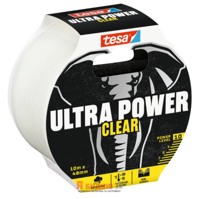 Ремонтна стрічка ULTRA POWER 10м х 48мм прозора ТМ "TESA" 6/1