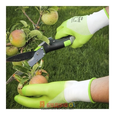 Рукавиці трикотажні D-RESIST зелені з ПВХ-покриттям, непов облив, розмір 9 арт.4552