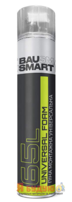 BAUSMART Піна монтажна Універсальна 900г (820мл/ 65л)