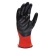 Рукавиці трикотажні D-OIL червоні з нітриловим покритям, неповний облив, чорний роз. 10 арт.4586