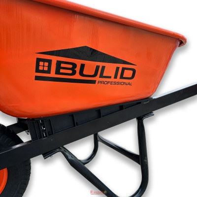 Тачка 1-о колесна d400мм 120л 240кг оцин(буд. проф)ПНЕВМО КОЛЕСО 6.50-8 ORANGE/BLACK STRONG ТМ"BULID