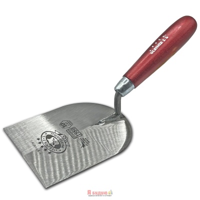 Кельма штукатурна плиточна 100мм кований метал ручка Дерев'яна OLEJNIK