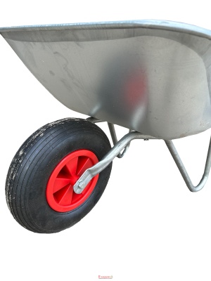 Тачка 1-о колесна d400мм 65л 120кг оцин (cадова) ПНЕВМО КОЛЕСО 4.00-6A SILVER  ТМ "BULID"