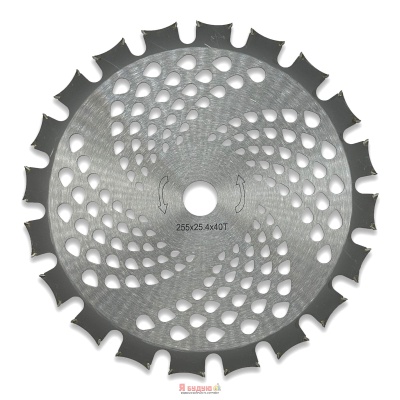 Диск для тримера "SPIKE" 255х25.4х40Т з побідитовою напайкою ТМ «WoffMann»